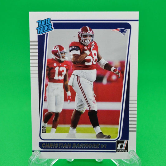 Raw Individual Card: 2021 Donruss Football Rated Rookie - Christian Barmore (#349) - Hails Mary Cards