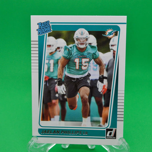 Raw Individual Card: 2021 Donruss Football Rated Rookie - Jaelan Phillips (#336) - Hails Mary Cards