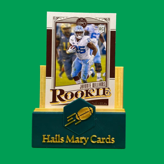 Raw Individual Card: 2021 Legacy Football Base Rookies - Javonte Williams (#166) - Hails Mary Cards