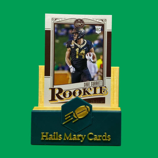 Raw Individual Card: 2021 Legacy Football Base Rookies - Sage Surratt (#156) - Hails Mary Cards