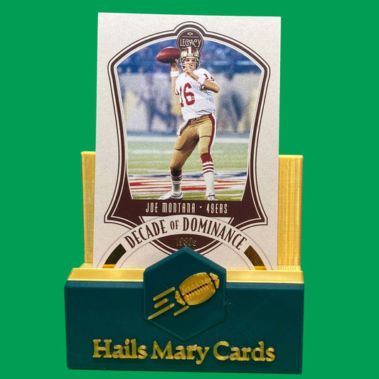 Raw Individual Card: 2021 Legacy Football Decade of Dominance - Joe Montana (#DD-09) - Hails Mary Cards