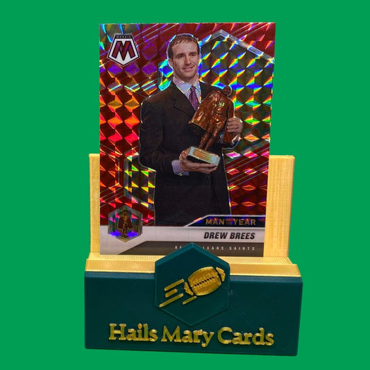 Raw Individual Card: 2021 Mosaic Football Base Set(Man Of The Year), REd - Drew Brees (#264) - Hails Mary Cards