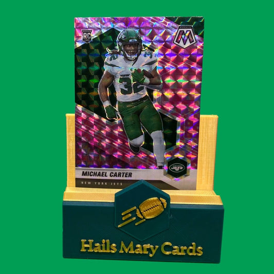 Raw Individual Card: 2021 Mosaic Football Base Set(Rookies), Camo Pink - Michael Carter (#335) - Hails Mary Cards