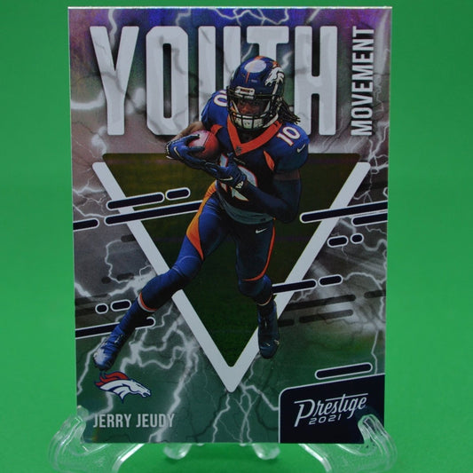 Raw Individual Card: 2021 Prestige Football Youth Movement - Jerry Jeudy (#YM-13) - Hails Mary Cards