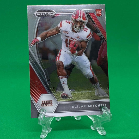 Raw Individual Card: 2021 Prizm Draft Picks Base Set - Elijah Mitchell (#156) - Hails Mary Cards