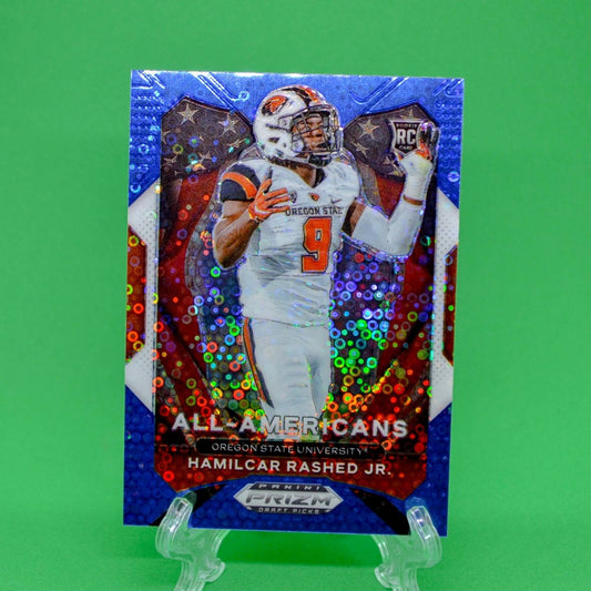 Raw Individual Card: 2021 Prizm Draft Picks Base Set(All American), Blue Circles - Hamicar Rashed Jr. (#189) - Hails Mary Cards