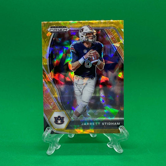 Raw Individual Card: 2021 Prizm Draft Picks Base Set(Base), Gold Ice - Jarrett Stidham (#31) - Hails Mary Cards