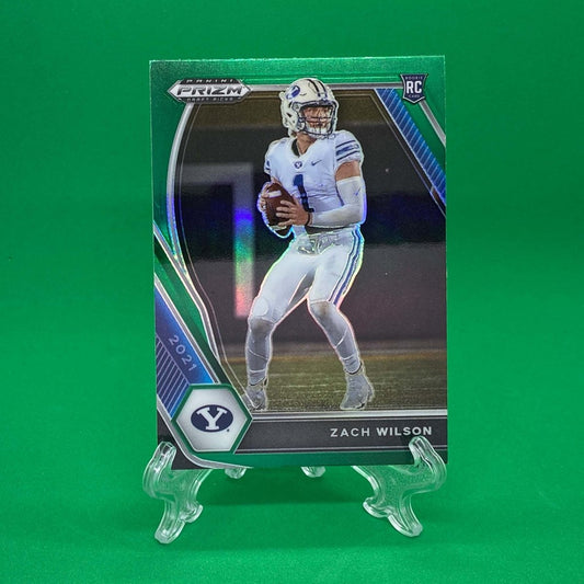 Raw Individual Card: 2021 Prizm Draft Picks Base Set(Base), Green - Zach Wilson (#105) - Hails Mary Cards